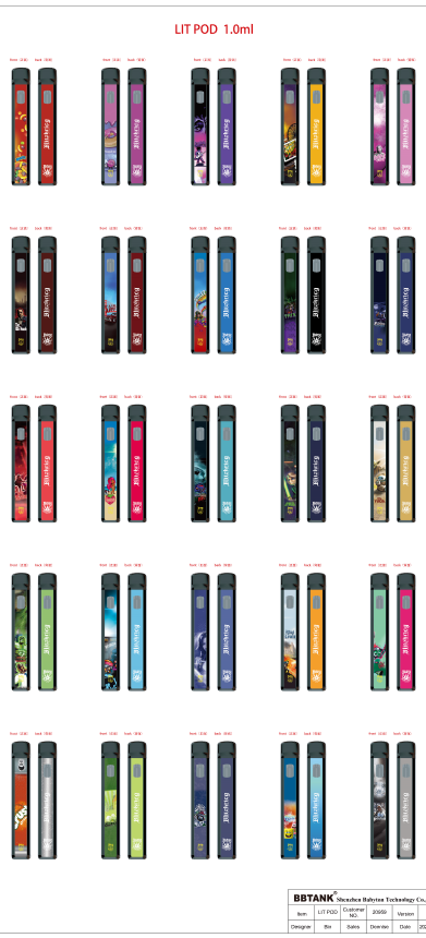 Various Vape Pens for About Us Page